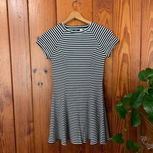 BDG Black White Stripe Skater Dress